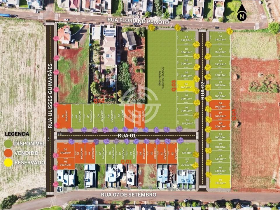 Terrenos à venda no Loteamento Jardim dos Ipês em Santa Terezinha de Itaipu/PR